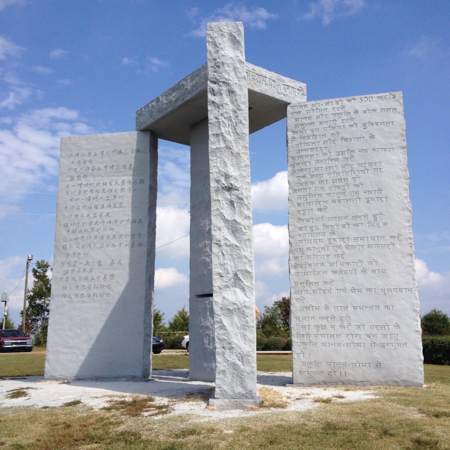 Guidestones; Mensagem pósapocalíptica no monumento da Nova
